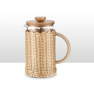 Cafetera Francesa Rústica con Asa de Bambú, Base de Corcho y Diseño Resistente al Calor, de 350-1000 ml, para Momentos de Café Acogedores - Product Image 4