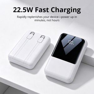 Banco de Energía Portátil de 10000mAh con Cables Tipo-C y <span class=keywords><strong>Apple</strong></span>, Pantalla LED, <span class=keywords><strong>Carga</strong></span> Rápida de 22.5W - Product Image 5