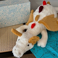 Peluche géante dinosaure blanc super douce Dragon des Neiges britannique JE 66-160cm, jouet en peluche, décoration de maison, cadeau, coton PP
