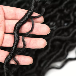 Pelo Afro rizado <span class=keywords><strong>de</strong></span> imitación <span class=keywords><strong>de</strong></span> Río, pelo <span class=keywords><strong>de</strong></span> ganchillo prelooped desordenado, diosa <span class=keywords><strong>de</strong></span> Río, Locs <span class=keywords><strong>de</strong></span> imitación, venta al por mayor - Product Image 3