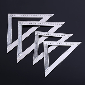 Aluminum Alloy Set Squares 15 20 26 Cm Steel Rulers For Woodworking Construction Measurement Tools - Product Image 1