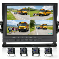 Caméra embarquée pour flotte de camions semi-remorques, moniteur 8 pouces 4 canaux, enregistreur vidéo, caméra de recul, caméra de vision nocturne étanche pour camions lourds