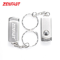 ZENFAST in acciaio inossidabile USB 2.0 pen drive 4GB 8GB 16GB 32GB Pendrive stick con portachiavi OEM ODM Dropshipping usb stick