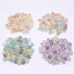 Cuentas de cristal facetadas para fabricación de joyería, pulsera de color caramelo, 8mm, 64 Uds./lote, imitación de piedra fragmentada, Rondell - Product Image 6