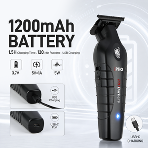 Regolabarba Elettrico Personalizzabile con Logo, Rasoio USB <span class=keywords><strong>per</strong></span> Uomo, Rifinitore Capelli e <span class=keywords><strong>Barba</strong></span> 0mm Zero Gap, Batteria <span class=keywords><strong>per</strong></span> Barbiere - Product Image 4