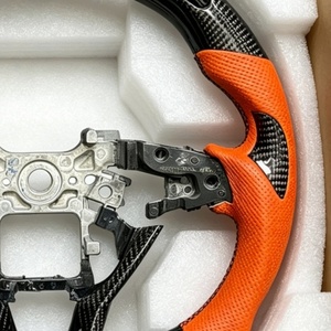 Volante Personalizado <span class=keywords><strong>de</strong></span> Fibra <span class=keywords><strong>de</strong></span> Carbono Negra para Honda Accord, Base Plana para el Accord <span class=keywords><strong>de</strong></span> Décima Generación con LED Deportivo - Product Image 4