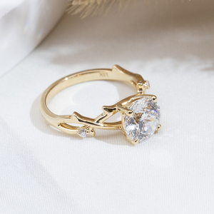 MSR-1934 Đẹp Sang Trọng Nhẫn 18K Vàng Trắng Bồ Đào Nha Cắt Hình Tròn 129 Mặt 2.1ct D Vvs2 Phòng Thí Nghiệm Grown Kim Cương Nhẫn - Product Image 3