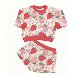 Ensembles de vêtements pour filles tendance, deux pièces, sweat-shirts à manches longues, shorts en molleton français, imprimés western, tenues pour bébés garçons - Product Image 4