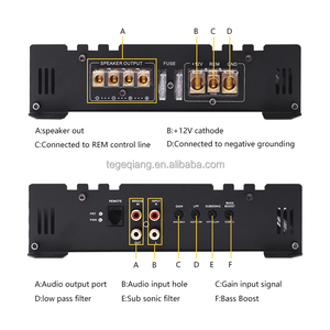 Amplificateur de <span class=keywords><strong>voiture</strong></span> monobloc de style brésilien <span class=keywords><strong>500W</strong></span> classe D pour subwoofer avec radiateur et crossover OEM ODM - Product Image 5