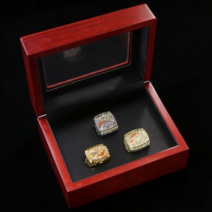Juego de 3 Anillos de Campeonato Denver <span class=keywords><strong>Mustang</strong></span> 1997-2015, Aleación Plateada en Plata 925, Caja de Madera para Exhibición, Colección Conmemorativa - Product Image 6