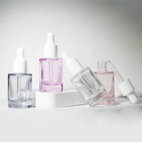 Flacon compte-gouttes en verre exquis de 10 ml avec tête en caoutchouc, flacon d'échantillon d'huile essentielle ou de sérum, conteneur cosmétique de voyage