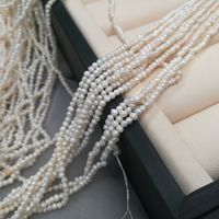 Perles d'eau douce petite taille, 1 pièce 1.8-2mm, en forme de pomme de terre, bon marché, graine de perles, brin ample, fabrication de bijoux, bracelets et colliers