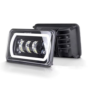 Phare LED 4x6 avec DRL blanc, clignotant ambre, faisceau scellé haut/bas, H4651 H4656, compatible camion - Product Image 1