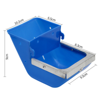 Mangeoire Automatique en Plastique et Acier Suspendue pour Lapin, Bol Verrouillable pour Cage à Lapins