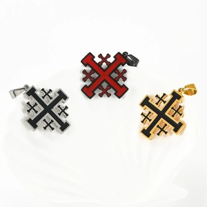 Collier Pendentif Croix Classique en Acier Inoxydable pour Hommes et Garçons, Chaîne Tendance Rétro Punk Templier, Bijoux Religieux, Cadeaux - Product Image 4
