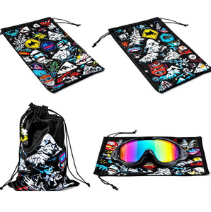 Anpassung Mikro faser Schmuck Uhr Brille Beutel Tasche zum Schutz der Ski brille - Product Image 1