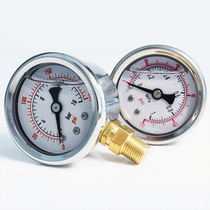 고정밀 글리세롤 오일 충전 유압 압력계 스테인리스 산업용 마노미터 하이이싱 YN40 0-15Psi - Product Image 5