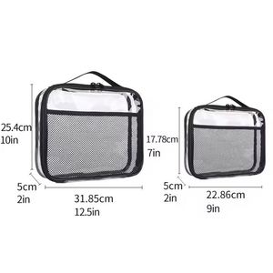 Large Capacity PVC <b>Transparent</b> Mesh Storage <b>Bag</b> Waterproof Casual <b>Makeup</b> Zipper <b>Bag</b> Portable Toy <b>Bag</b> - Product Image 6