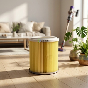 Aspirador purificador <span class=keywords><strong>de</strong></span> aire para el hogar, pieza <span class=keywords><strong>de</strong></span> electrodoméstico, cartucho <span class=keywords><strong>de</strong></span> filtro <span class=keywords><strong>de</strong></span> malla <span class=keywords><strong>de</strong></span> <span class=keywords><strong>goma</strong></span> suave Circular, papel amarillo para Boschs - Product Image 6