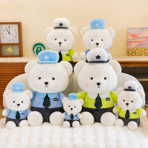 Urso explosivo uniforme de brinquedo de pelúcia da polícia de trânsito presente do Dia das Crianças bonecos de ursinho de pelúcia personalizados policial - Product Image 6