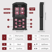 Outil de diagnostic de moto M3 outil de balayage de lecteur de Code OBD2 pour moto Honda Yamaha