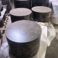 Ensemble de 2 tables basses en bois MDF de haute qualité avec autocollants 3D pour une utilisation en intérieur/extérieur dans le salon, l'hôtel et la villa - Design moderne