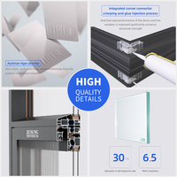 Ventanas Corredizas para Sala de Estar, Ventanas Corredizas de Doble Acristalamiento, Aleación de Aluminio, Insonorizadas, con Rotura de Puente Térmico, Magnéticas, para Cocina
