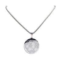 Collier unisexe en acier inoxydable plaqué or 18 carats PVD, motif nœud celtique, tendance, amulette de géométrie sacrée, lien yoga, méditation, bouddhisme