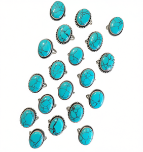 Top Quality Original Spiny <b>Turquoise</b> Sterling Silver Wholesale Statement <b>Rings</b> for Unisex Unique Bohemian Party Wear Gifts - Product Image 1