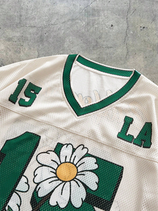 Kustom bernapas 100% poliester uniseks, Jersey sepak bola Amerika leher V gaya klasik musim panas pola gradien/Solid pakaian penuh - Product Image 3