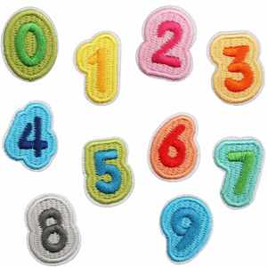 Badge thermocollant brodé à l'ordinateur, mini format, style alphabet de dessin animé, patch lettre anglaise pour vêtements et chapeaux - Product Image 4