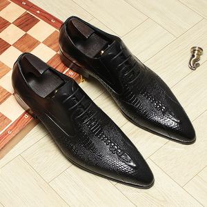Bottines Chelsea pour hommes, nouvelle collection, best-seller, style automne, en cuir à motifs, pour affaires, formelles, légères - Product Image 4