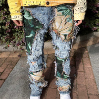 DiZNEW Jeans de haute qualité Jeans micro évasés en denim à bords rugueux pour hommes et femmes Hip Hop Chic tout