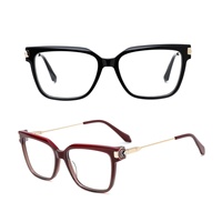 Expédition sous 24 heures Lunettes optiques en acétate de haute qualité Monture intégrale Lunettes durables pour un usage quotidien Vente en gros d'usine