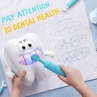 Jouet d'évier à eau courante EPT avec cycle d'eau automatique, ensemble de jeu de dentiste avec dents surdimensionnées pour les tout-petits