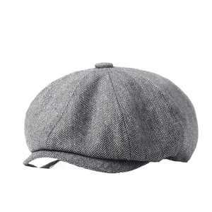 Venta al por mayor de fábrica: Sombrero octogonal estilo inglés para hombre <span class=keywords><strong>y</strong></span> mujer, gorra de béisbol con rayas, protección solar, para primavera <span class=keywords><strong>y</strong></span> otoño, informal para playa. - Product Image 5