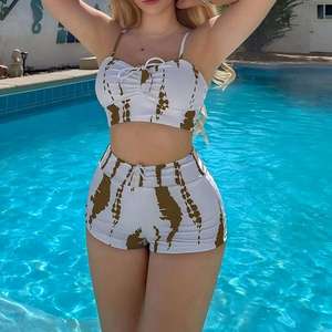 Impresso Flat Shorts Swimwear Beachwear 2023 Fatos De Banho Bonitos para As Mulheres - Product Image 5