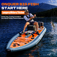 Kayak de pêche gonflable sur mesure OEM, nouvelle arrivée, planche de paddle gonflable flottante 600 lb, bateau de pêche pour tous les niveaux de compétence