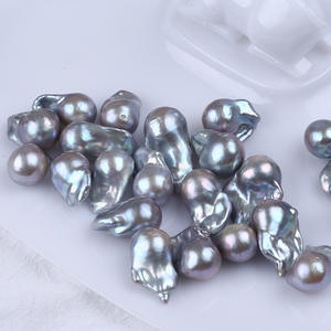 Promotion of Natural Keshi Freshwater <b>Pearls</b> 15-20mm Grey Baroque <b>Loose</b> <b>Pearl</b> Particles White and Pink Keshi <b>Pearls</b> From Zhuji - Product Image 3