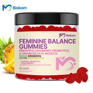 Gummies Premium Équilibre pH Ananas pour Femmes, Supplément Canneberge D-Mannose, Probiotiques Vaginaux Ananas pour l'Équilibre du pH - Product Image 1
