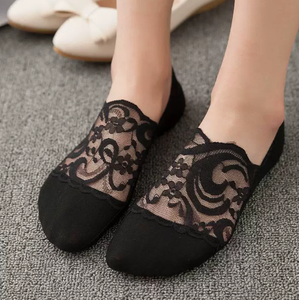 Calzini Invisibili Estivi in Pizzo alla Moda, Calzini Senza Cuciture <span class=keywords><strong>con</strong></span> Funzione Antibatterica per Donna - Product Image 4