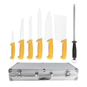 8PCS Fileteado Deshuesado Romper Cuchillo de carnicero Set <span class=keywords><strong>Metzger</strong></span> Messerset con diamante Afilado de acero y Chef Cuchillo Bolsa - Product Image 6