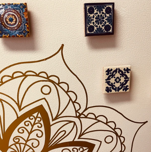 Vendita calda mini piastrelle marocchine 5cm * 5cm fai da te piccolo mosaico piastrelle di ceramica hotel cucina deco piastrelle da parete magneti - Product Image 3