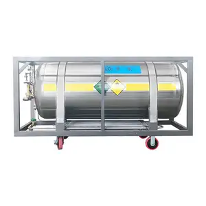 499L 2.5Mpa Horizontal Cryogenic Gas Cylinder Size Large Liquid Oxygen Cylinder Dewar