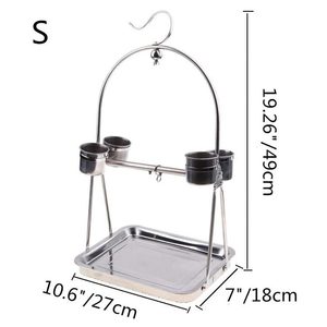 Bumo Best Seller paslanmaz çelik papağan ayakta levrek papağan kuş levrek eğitim <span class=keywords><strong>stand</strong></span>ı için taşınabilir malzemeleri - Product Image 5