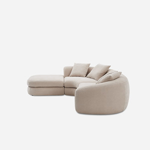 Divano <span class=keywords><strong>Moderno</strong></span> a 7 Posti a Forma di U per <span class=keywords><strong>Soggiorno</strong></span>, Set di Divani Componibili a L, Divano di Lusso in Microfibra - Product Image 2