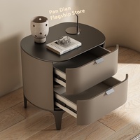 Table de chevet compacte de style crème de luxe haut de gamme 2025, style crème, boîte de rangement accessible pour la chambre des enfants, chambre principale