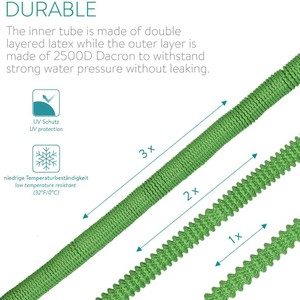 Ensemble de tuyaux d'arrosage extensibles 2,5M-7,5M, pulvérisateur haute pression pour jardin, lavage de voiture, arrosage des plantes - Product Image 4