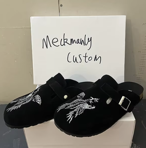 Medias pantuflas informales para mujer, pantuflas perezosas para parejas, pantuflas de corcho de talla grande - Product Image 6