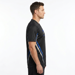 Camiseta Deportiva de Fútbol Americano para Hombre, Cuello en V, Manga Corta, Estampada, de Secado Rápido, 100% Poliéster, Personalizable, Corte Regular, Color Negro, Marca Storm Fit - Product Image 4